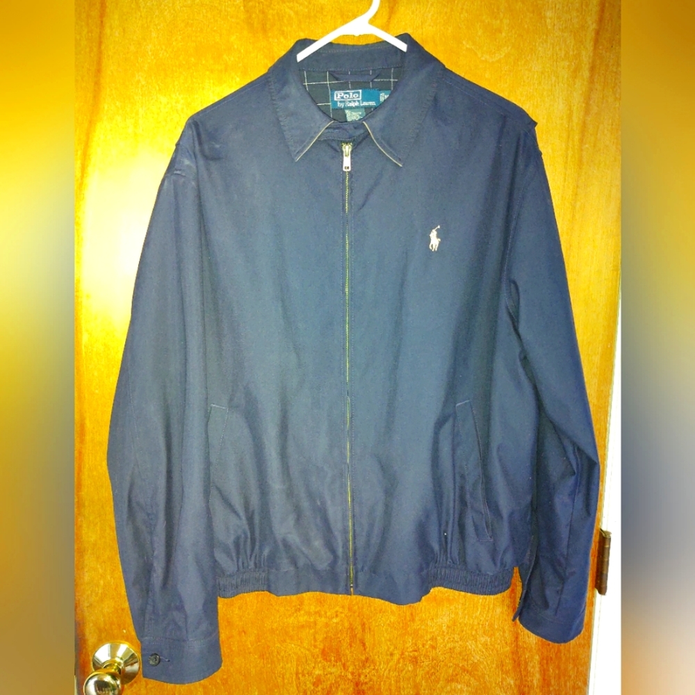 Men's Medium Polo Ralph Lauren Navy Blue Jacket. Very Good Condition